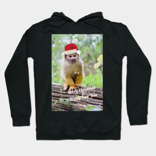 Black-capped squirrel monkey - Merry Christmas & Happy New Year Hoodie